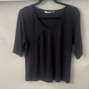 CREAM Grey V-Neck Short Sleeve Top